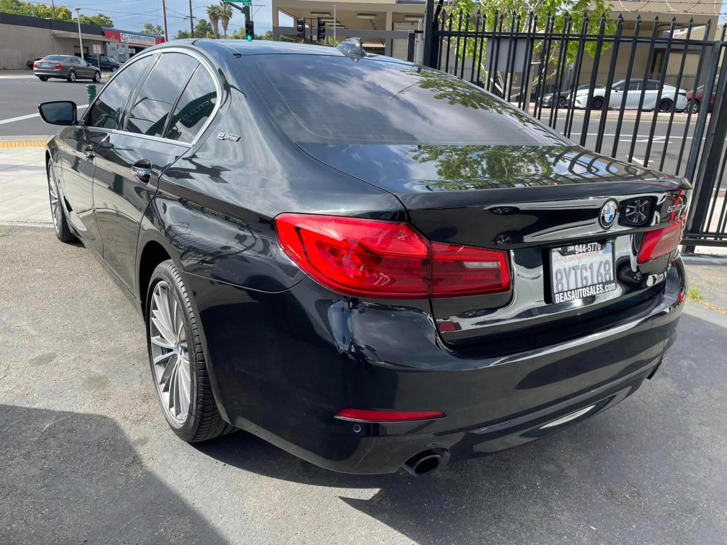 2018 BLACK /BLACK BMW 5-Series 530e iPerformance (WBAJA9C59JB) with an 2.0L L4 DOHC 16V TURBO HYBRID engine, 8A transmission, located at 744 E Miner Ave, Stockton, CA, 95202, (209) 944-5770, 37.956863, -121.282082 - Photo#3